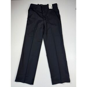Horace small Navy Blue Dress Pants Professional Work Slacks w Belt‎ Loops 32w